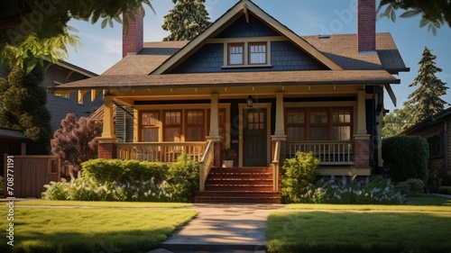 A Timeless Craftsman Bungalow Featuring Spacious Design - AI Generative © Being Imaginative