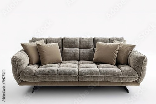 Comfortable sofa on white background. Furniture for modern room interior. © abstract Art