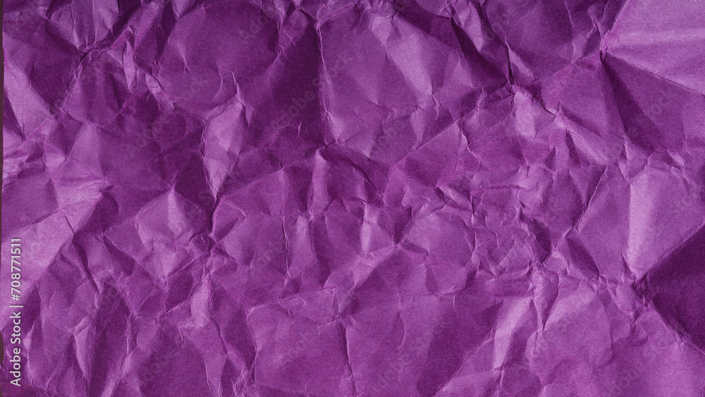 Abstract Background from Crumpled Purple Paper, Violet Paper Close-up