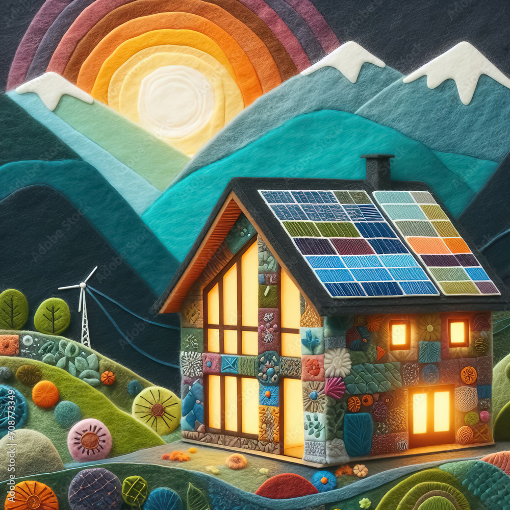 felt-art-patchwork-modern-house-with-solar-panels-on-the-roof-in