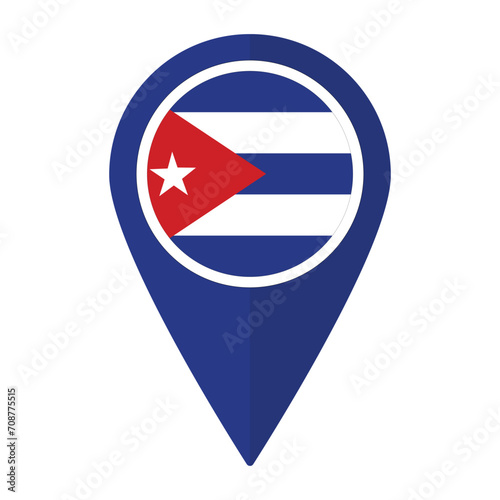Free Download Cuba flag on map pinpoint icon isolated. Flag of Cub. - GFXLoad
