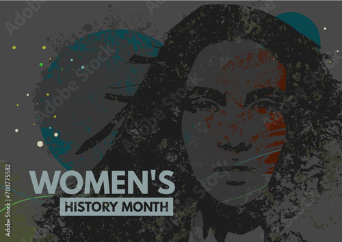  Women's History month- banner, vector, illustration
