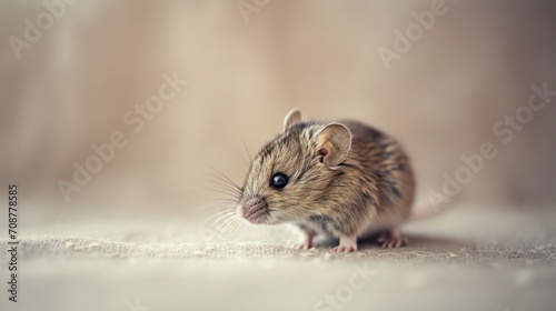  a small rodent sitting on top of a white floor next to a white wall and a light colored wall behind it and a small rodent in the middle of the middle of the photo.