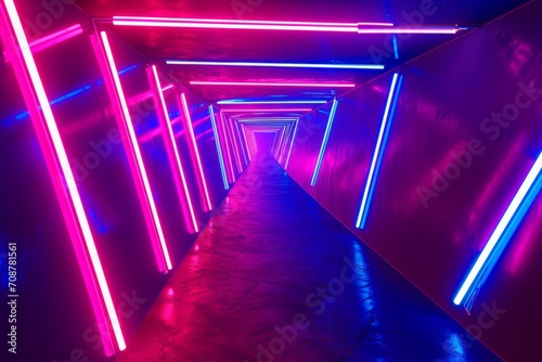 purple light tunnel