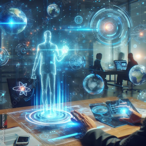 Futuristic Technology Augmented Reality (AR)