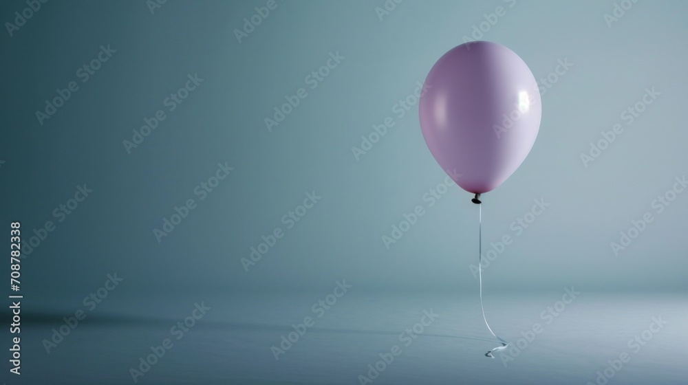 a single balloon floating in the air with a string attached to the end of the balloon with a string attached to the end of the balloon, on a blue background. a single balloon floating in the air with a string attached to the end of the balloon with a string attached to the end of the balloon, on a blue background.