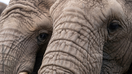 Closeup with elephants, Knysna Elephant Park, Western Cape, South Africa