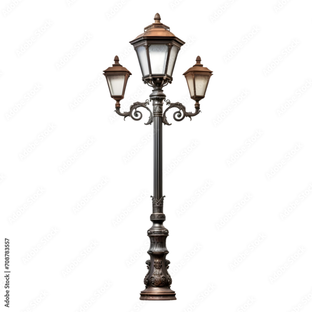 Vintage Street Lamp on transparent background PNG image