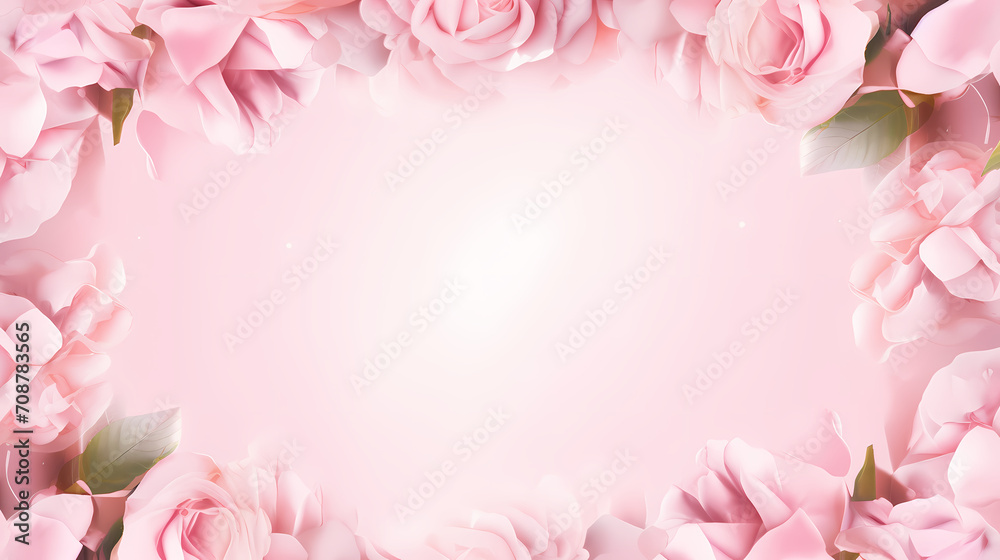 Empty floral frame with copy space for greeting card or invitation design Empty floral frame with copy space for greeting card or invitation design