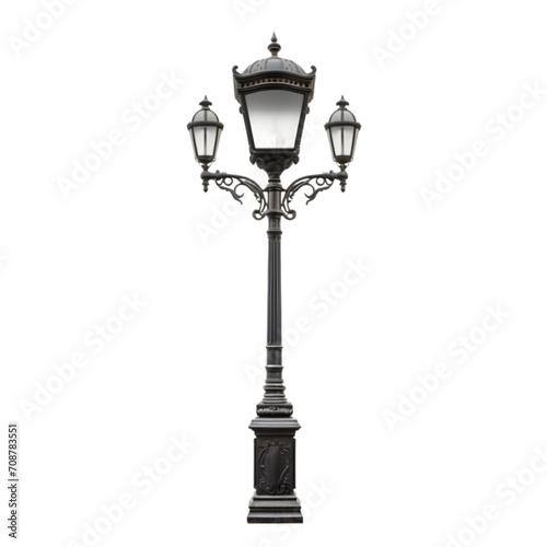 Vintage Street Lamp on transparent background PNG image