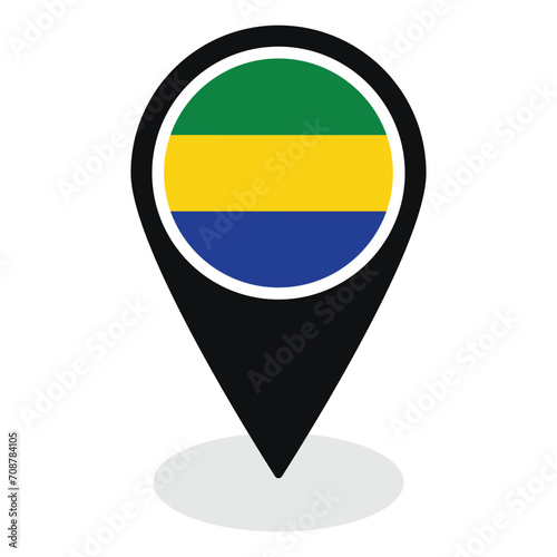 Gabon flag on map pinpoint icon isolated. Flag of Gabon Free Download Gabon flag on map pinpoint icon isolated. Flag of Gabon - GFXLoad
