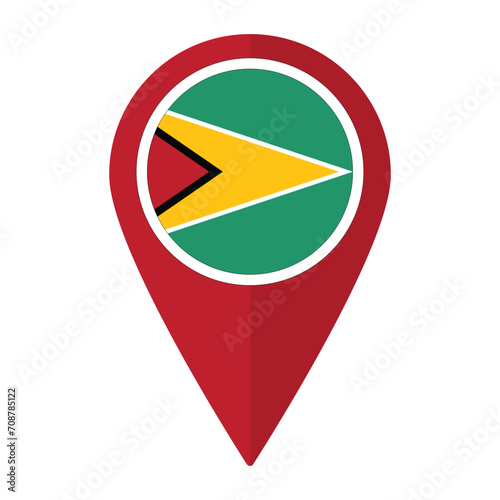 Free Download Guyana flag on map pinpoint icon isolated. Flag of Guyana - GFXLoad