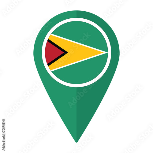 Free Download Guyana flag on map pinpoint icon isolated. Flag of Guyana - GFXLoad