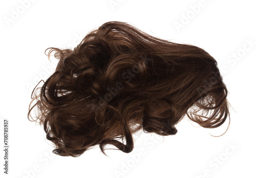 Obraz na plátně Wind blow Long wavy curl Wig hair style fly fall
