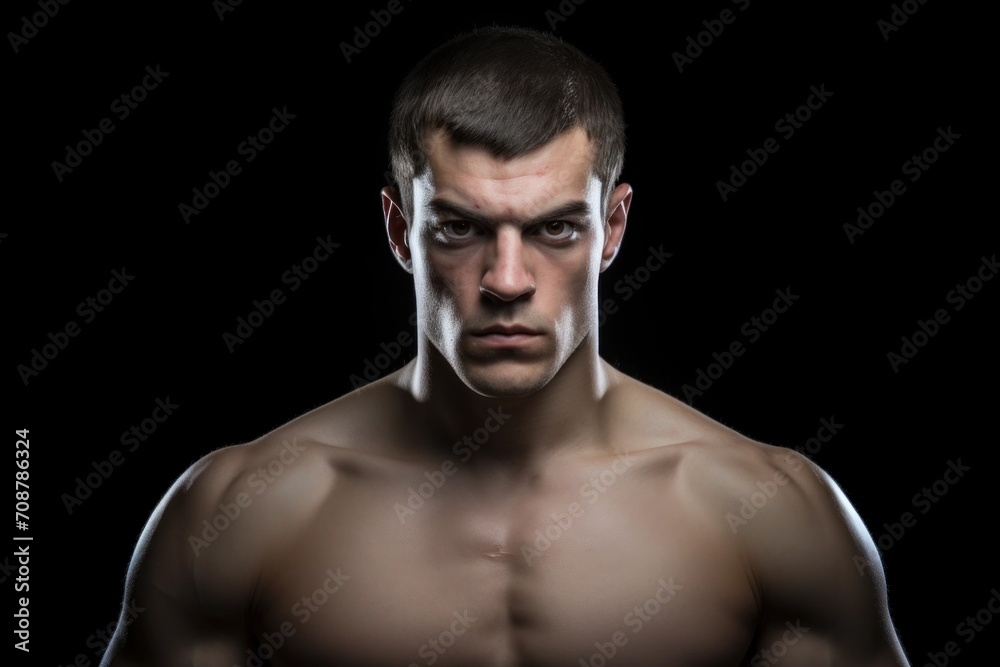 Caucasian man fighter portrait Caucasian man fighter portrait