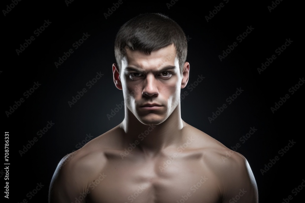 Caucasian man fighter portrait Caucasian man fighter portrait