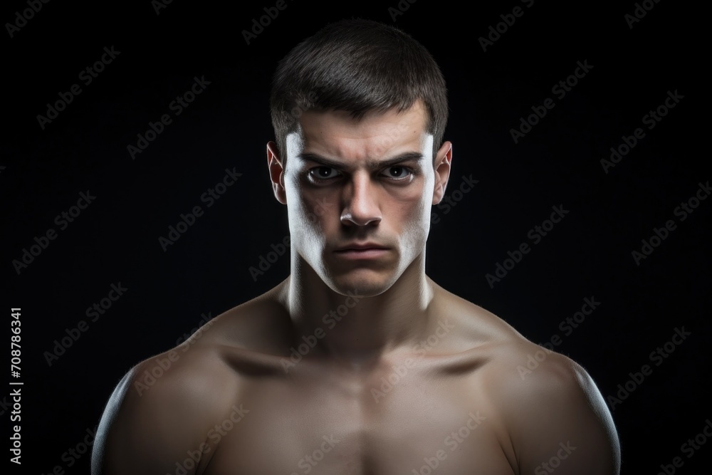 Caucasian man fighter portrait Caucasian man fighter portrait