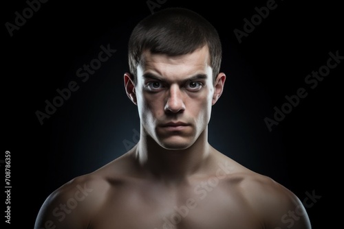Caucasian man fighter portrait