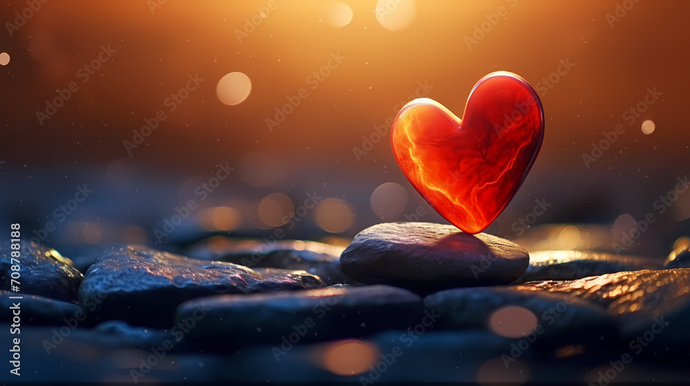 Fototapeta premium Vibrant Valentine's Day background, hearts background