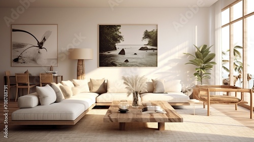 Modern living room interior design 