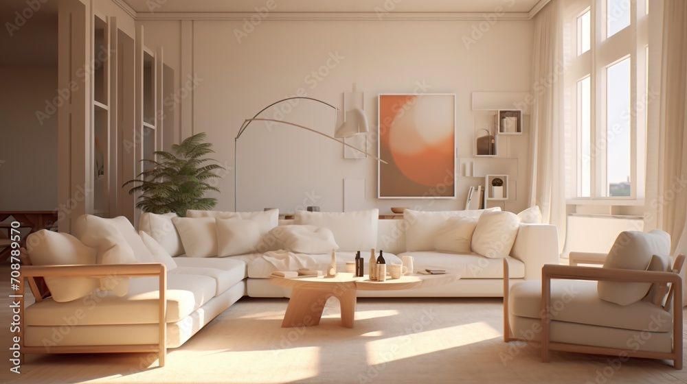 Interior design of modern living room Interior design of modern living room
