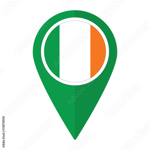 Ireland flag on map pinpoint icon isolated. Flag of Ireland Free Download Ireland flag on map pinpoint icon isolated. Flag of Ireland - GFXLoad