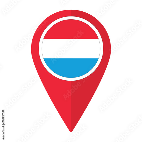 Free Download Luxembourg flag on map pinpoint icon isolated. Flag of Luxembourg - GFXLoad