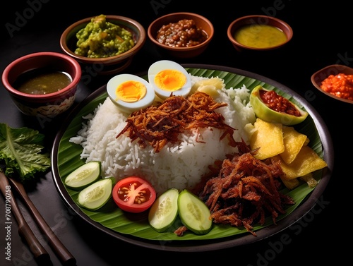 Malaysian Delicacy: Vibrant Nasi Lemak