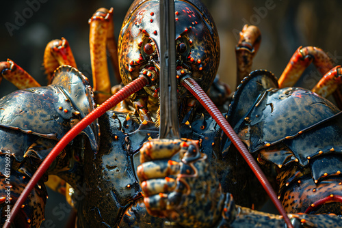Lobster holding a sword photo