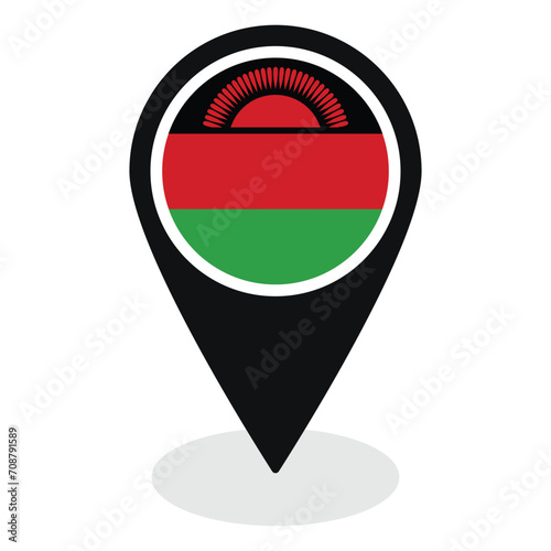 Free Download Malawi flag on map pinpoint icon isolated. Flag of Malawi - GFXLoad
