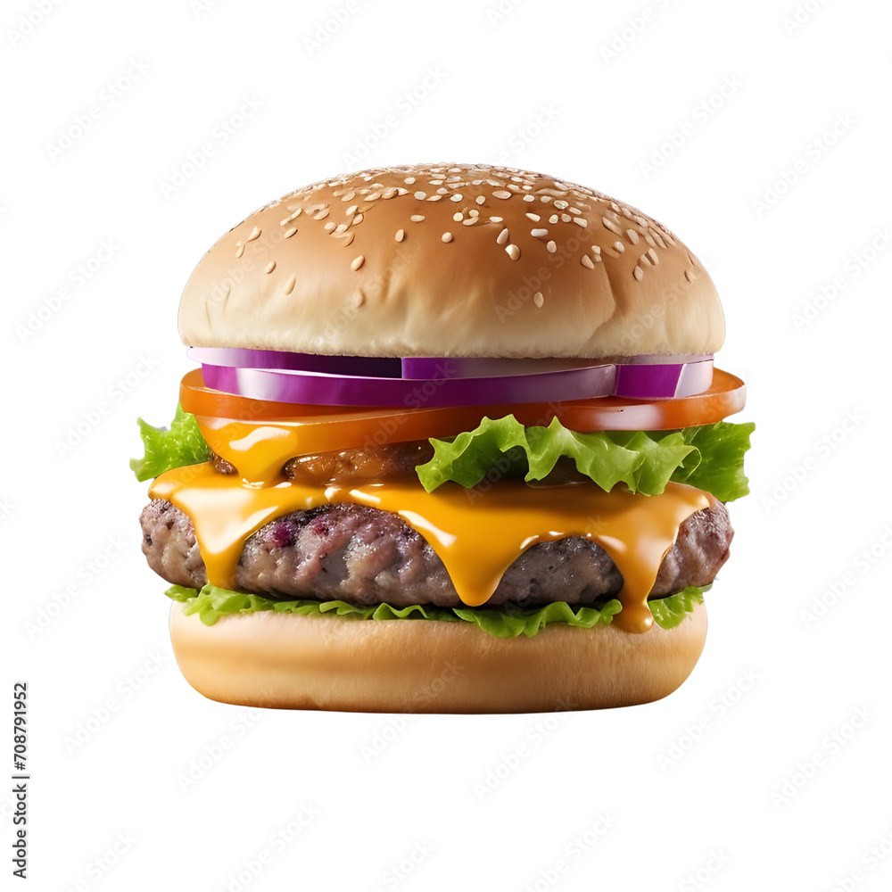 hamburger isolated on white transparent