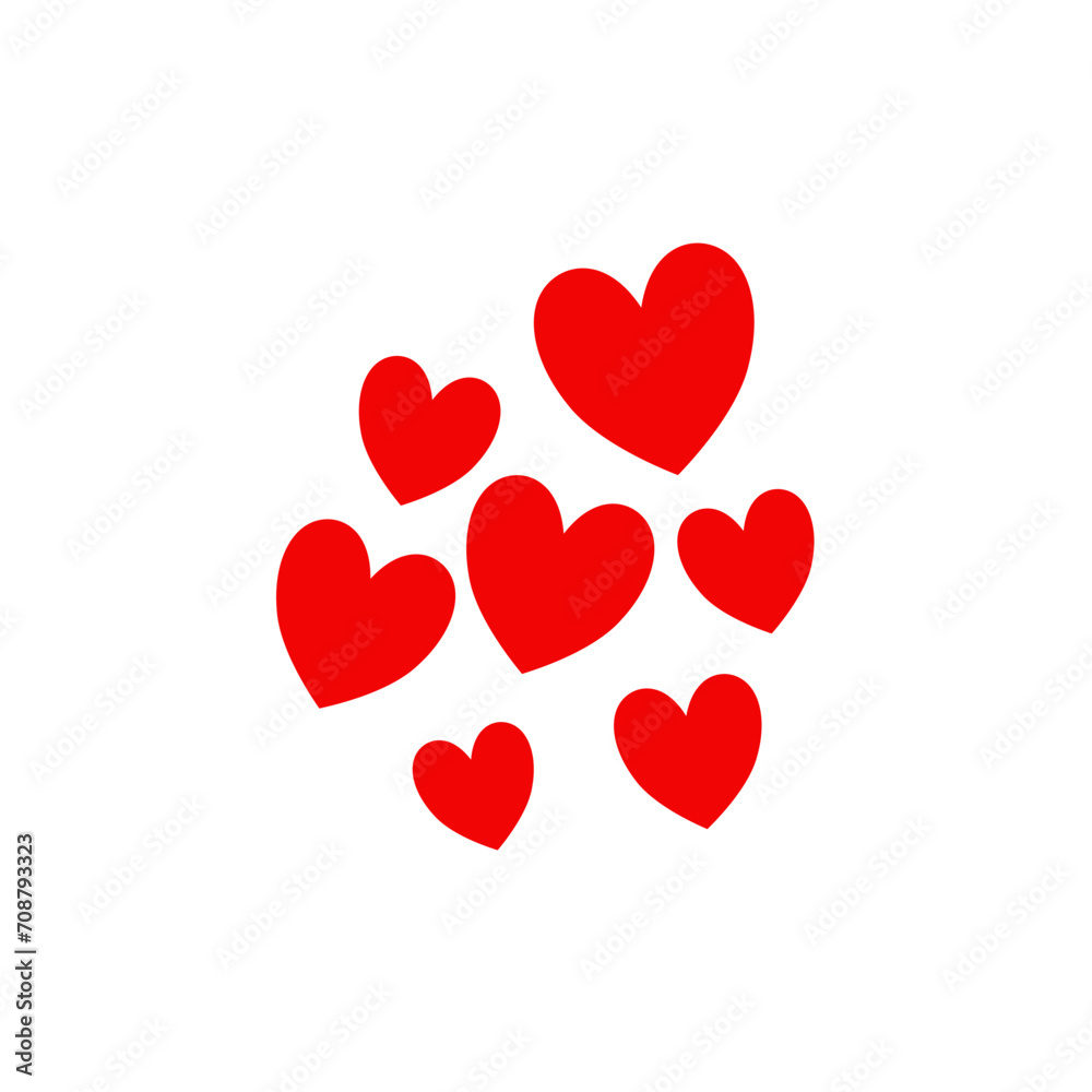 hearts shape symbol design