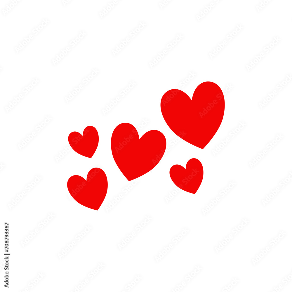 hearts shape symbol design