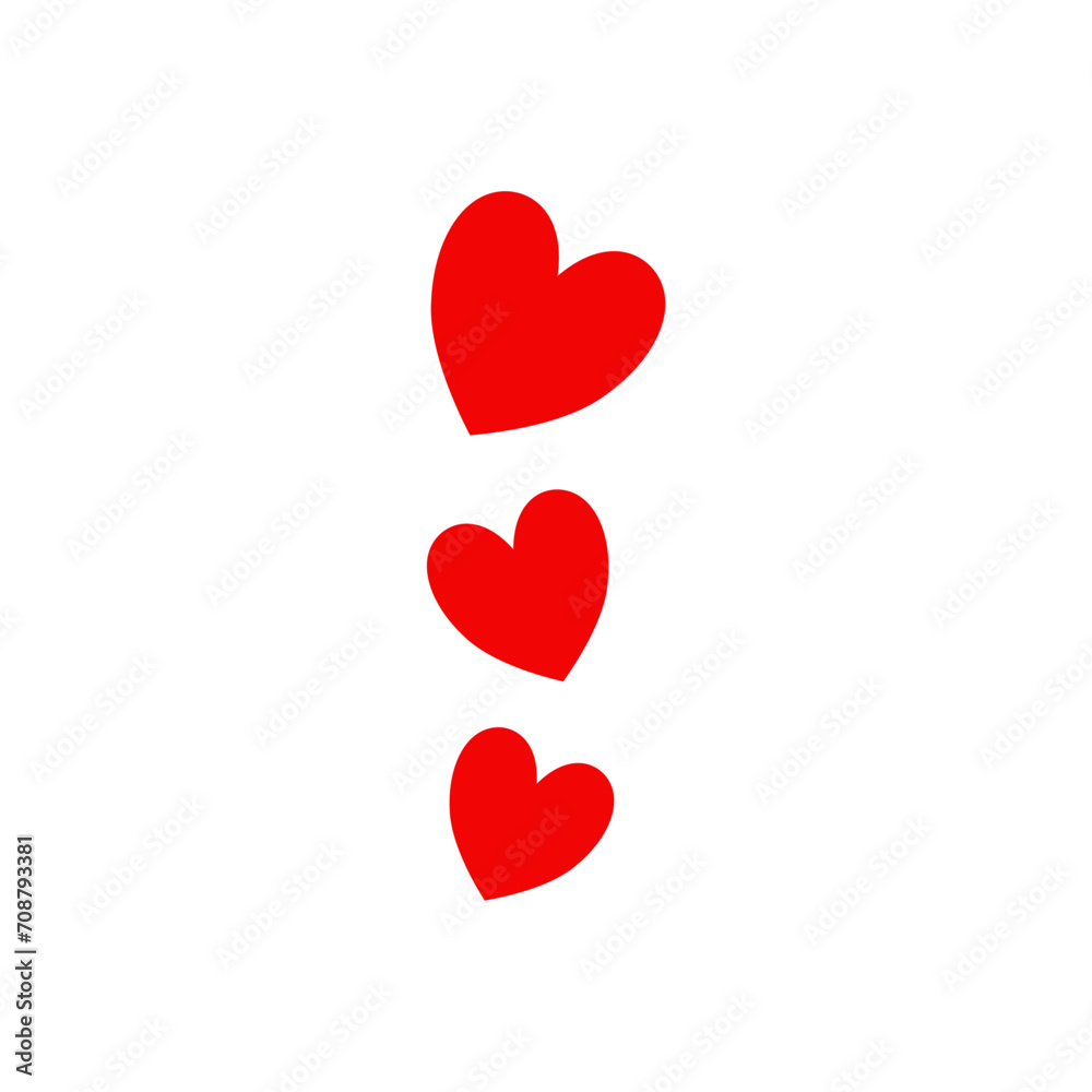 hearts shape symbol design