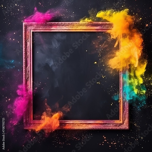 Colorful Powder in Picture Frame