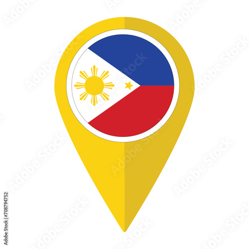 Free Download Philippines flag on map pinpoint icon isolated. Flag of Philippines - GFXLoad