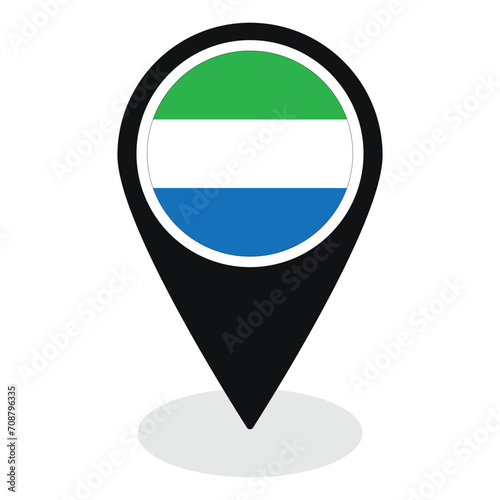 Free Download Sierra leone flag on map pinpoint icon isolated. Flag of Sierra leone - GFXLoad