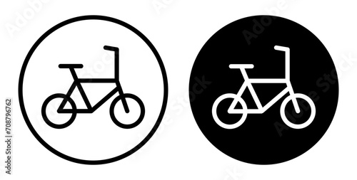 bicyclist traffic sign vector icon set collection. bicyclist traffic sign Outline flat Icon.