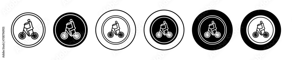 bicyclist traffic sign flat line icon set. bicyclist traffic sign Thin line illustration vector bicyclist traffic sign flat line icon set. bicyclist traffic sign Thin line illustration vector