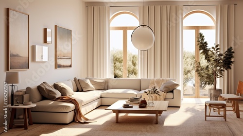 Modern elegant living room interior 
