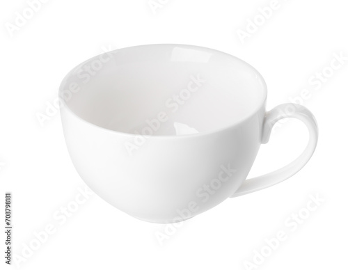 Ceramic cup isolated on white. Cooking utensil