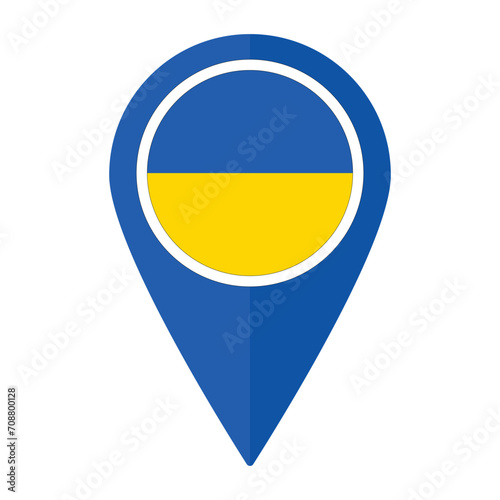 Free Download Ukraine flag on map pinpoint icon isolated. Flag of Ukraine - GFXLoad