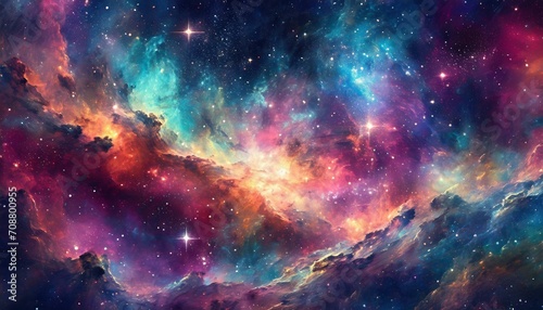 wallpaper nebula-rich space with vivid colors and a tapestry of stars. The composition invites viewers