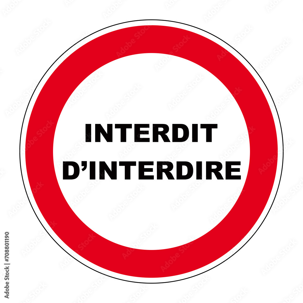 Panneau d'interdiction Panneau d'interdiction