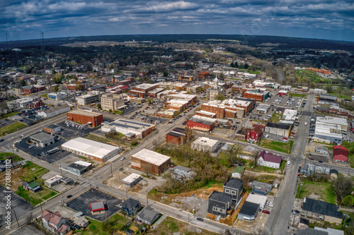 Aerial View of Columbia  Tennessee during Spring