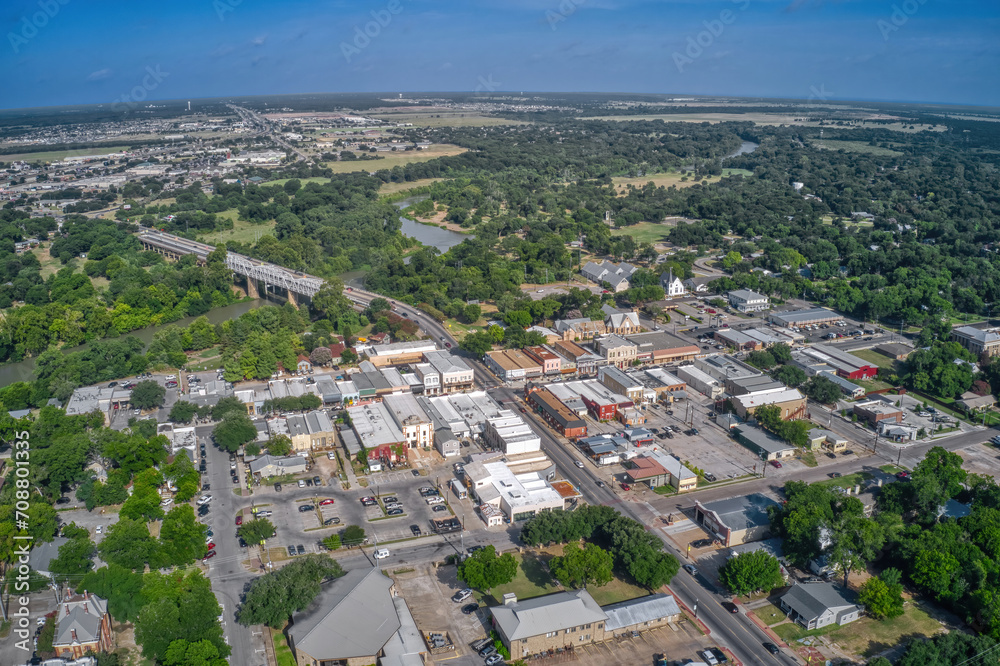 Aerial View of the Town of Bastrop, Texas