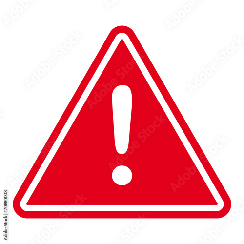Принти на полотні Panneau de danger. Triangle rouge et point d'exclamation.