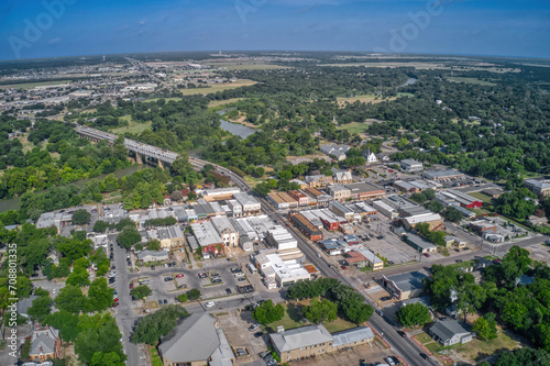 Aerial View of the Town of Bastrop, Texas