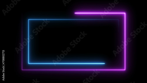 Abstract neon light stripes technology illustration background