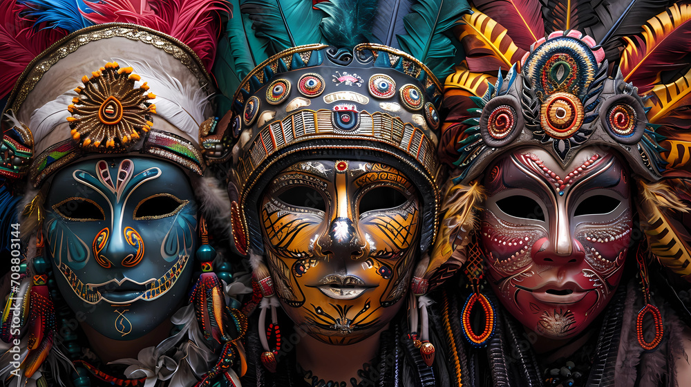 Masks inspired by various cultures